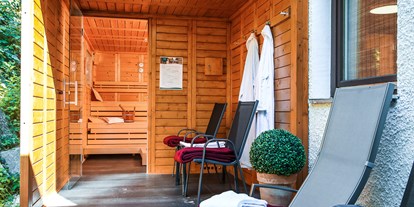 Golfurlaub - Terrasse - Bayern - Finnische Außensauna mit 95°C - AktiVital Hotel 