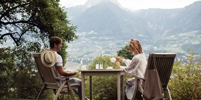 Golfurlaub - Trentino-Südtirol - Garten mit Ausblick - Hotel Giardino Marling
