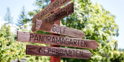 Golfurlaub - Golf-Schläger Verleih - Hotelgarten - Inntalerhof - DAS Panoramahotel