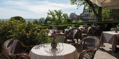 Golfurlaub - veganes Essen - Piemont - Terrasse Sunstar Hotel Piemont - Sunstar Hotel Piemont