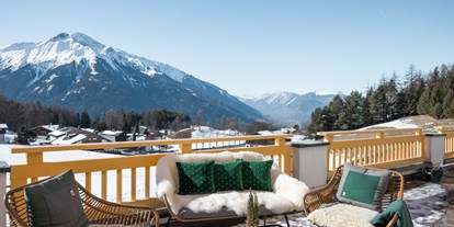 Golfurlaub - Hunde am Golfplatz erlaubt - Tirol - Die Terrasse im Winter - Vitalhotel Kaiserhof