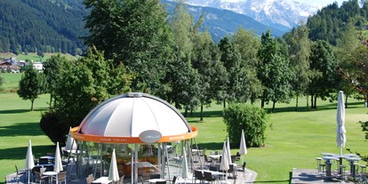 Golfurlaub - Abendmenü: mehr als 5 Gänge - Österreich - CIGLU - unsere trendige Golfbar direkt am Hotel und auf Tee 18 - Hotel Zum Jungen Römer